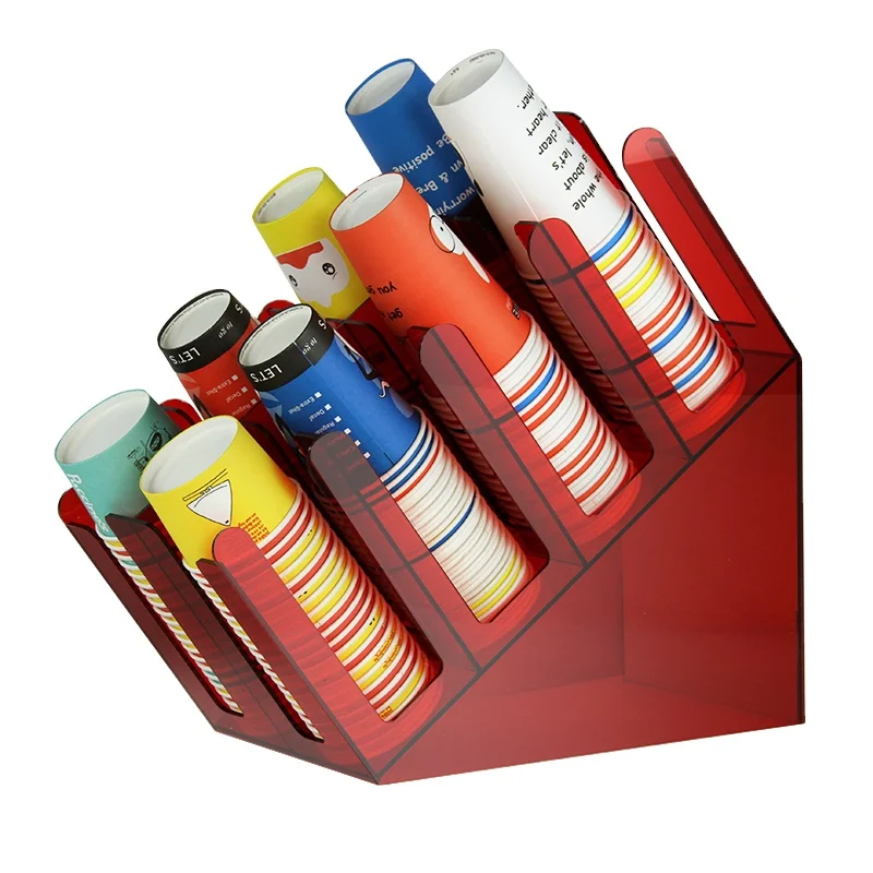 

High quality products Storage Cup Rack Kitchen Accessories Organizer Black Cup Office Coffee Condiment Organizer, Coffee;/bright white/bright/black/wine red/wood gran/stainless steel