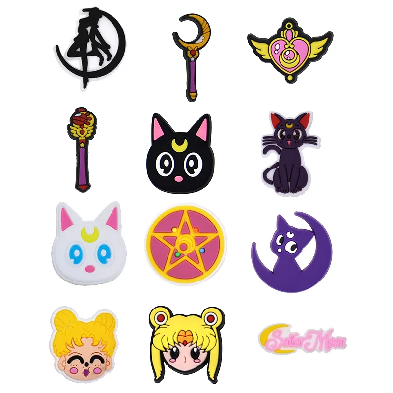 

Croc Charms Character Cute Sailor moon Shoe Charms Shoe decorations Birthday Gifts for Women Girl Kids, Shown on pic.