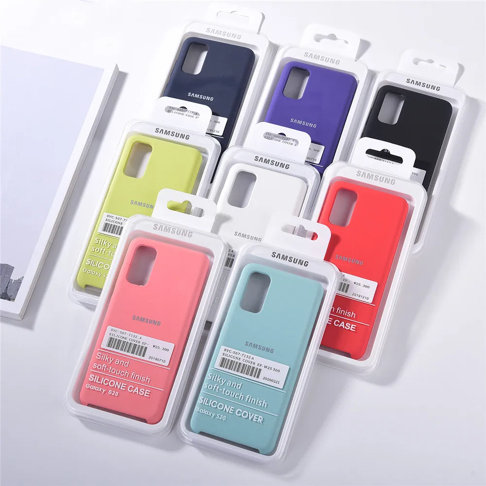 

For Samsung S21 Case Liquid Silicone Coque Celulares For Samsung Galaxy S20 S21 Ultra S20FE Silicon Phone Case Cover A32 A42 A52, 16 colors available