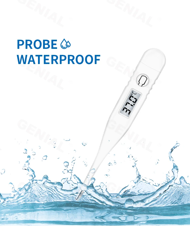 Genial Digital Mercury Thermometer Replaceable Battery Body Fever