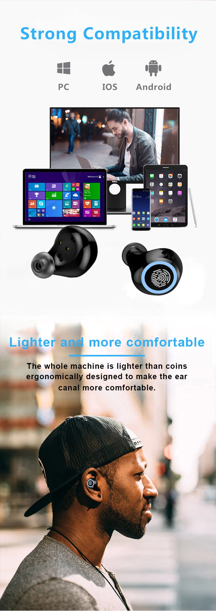Headphones Blue Tooth 5 Gaming Earphones With Microphone I7S Mini Tws Earphones - ANKUX.COM