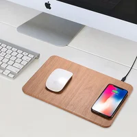 

Desk Organizer Phone Charger Wood Wireless Charging Mouse Pad for iphone11 S10 Pixel3 Note9