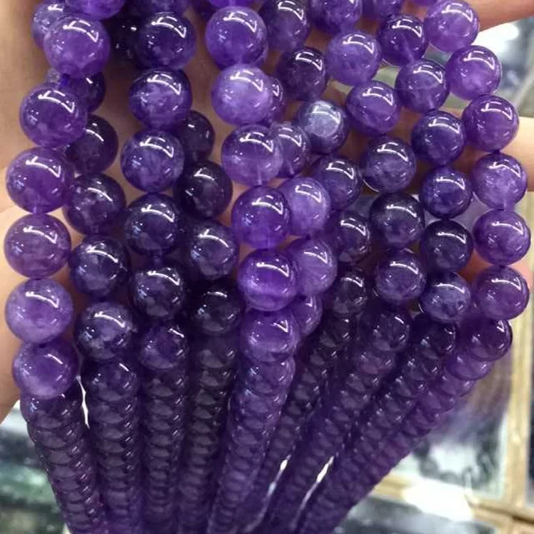 

wholesale high quality Energy healing nature 8mm amethyst beads strands loose gemstone for jewelry making, As picture