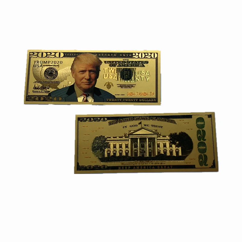 

2020 New dollar collection USA President Trump dollar bills gold banknote