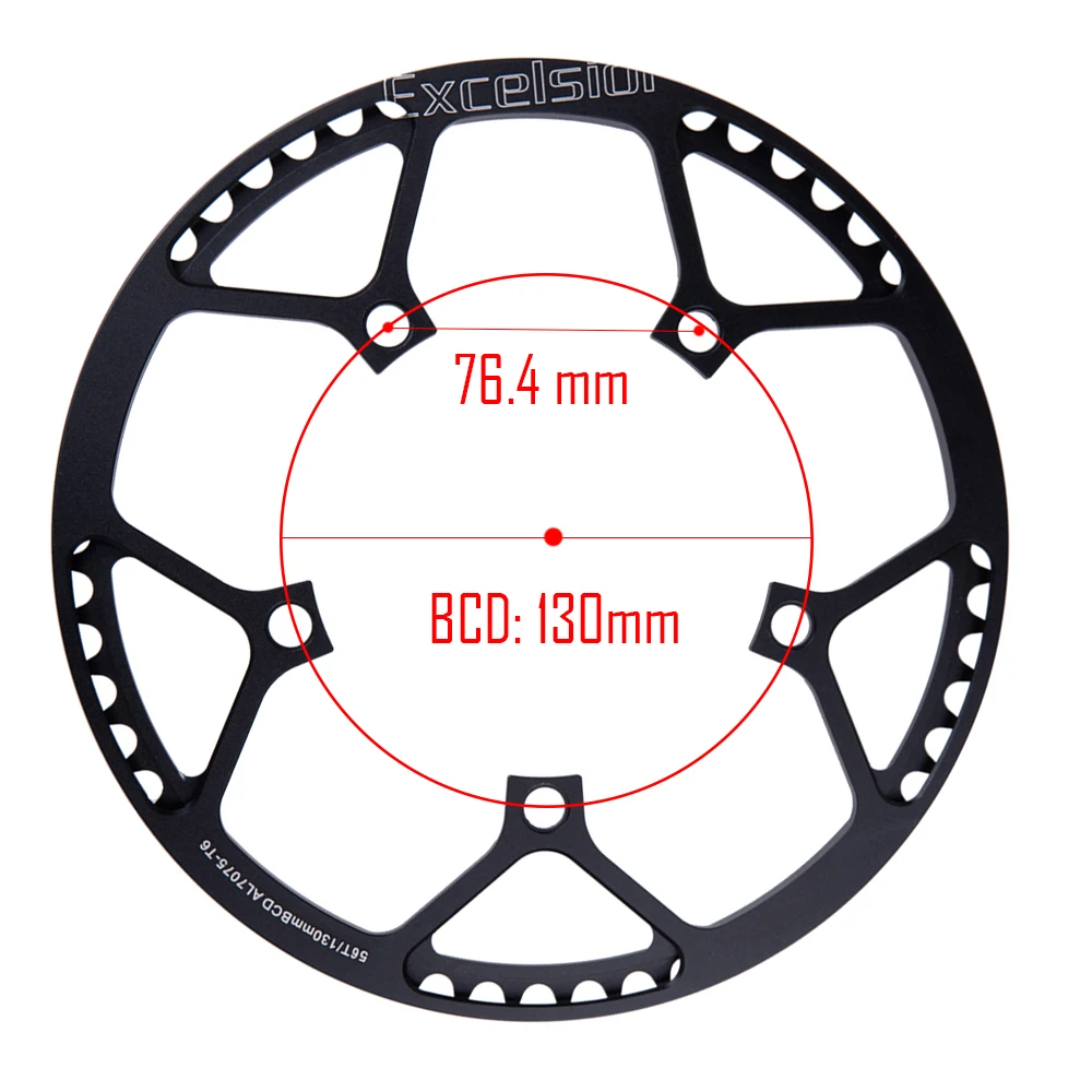 

Chainwheel 130mm BCD Round Integrated BMX Bicycle Single Speed 45/47/53//56/58T Aluminum Folding Bike Chain ring