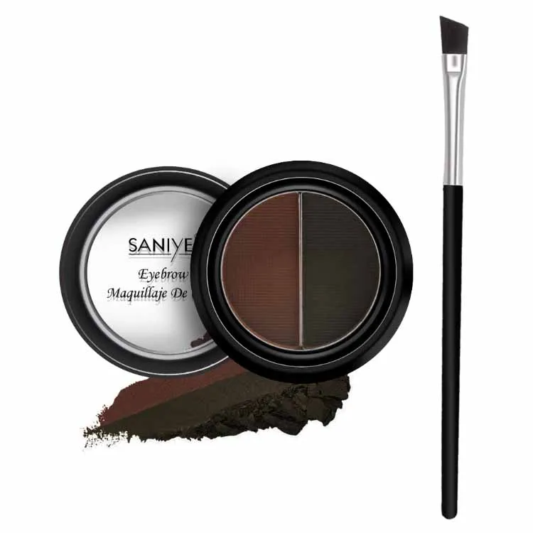 

Low price 5 colors waterproof private label eyebrow powder with eyebrow brush