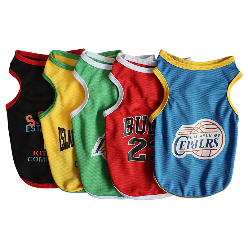 

World NBA Small Large Dog Vest Pet Clothes NBA Basketball Clothing Puppy Teddy Apparel, Color in stocks