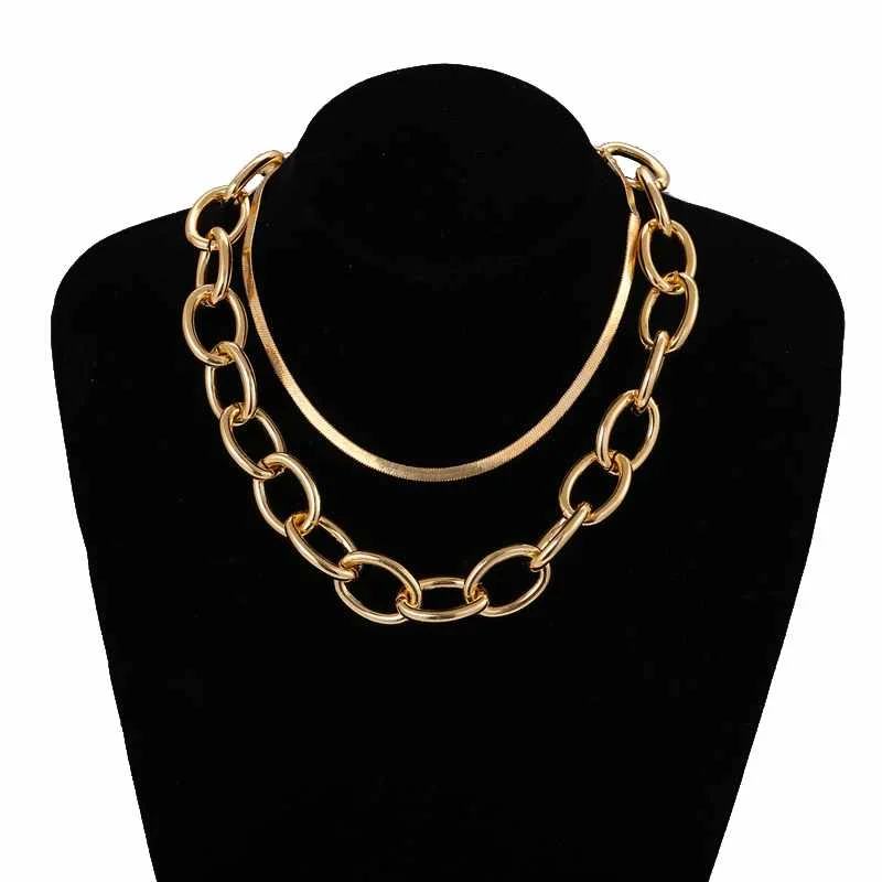 

Hot Sale Gold Necklace Jewelry Stainless steel Cuban Link Chain necklace for women Men, Gold, silver, steel color