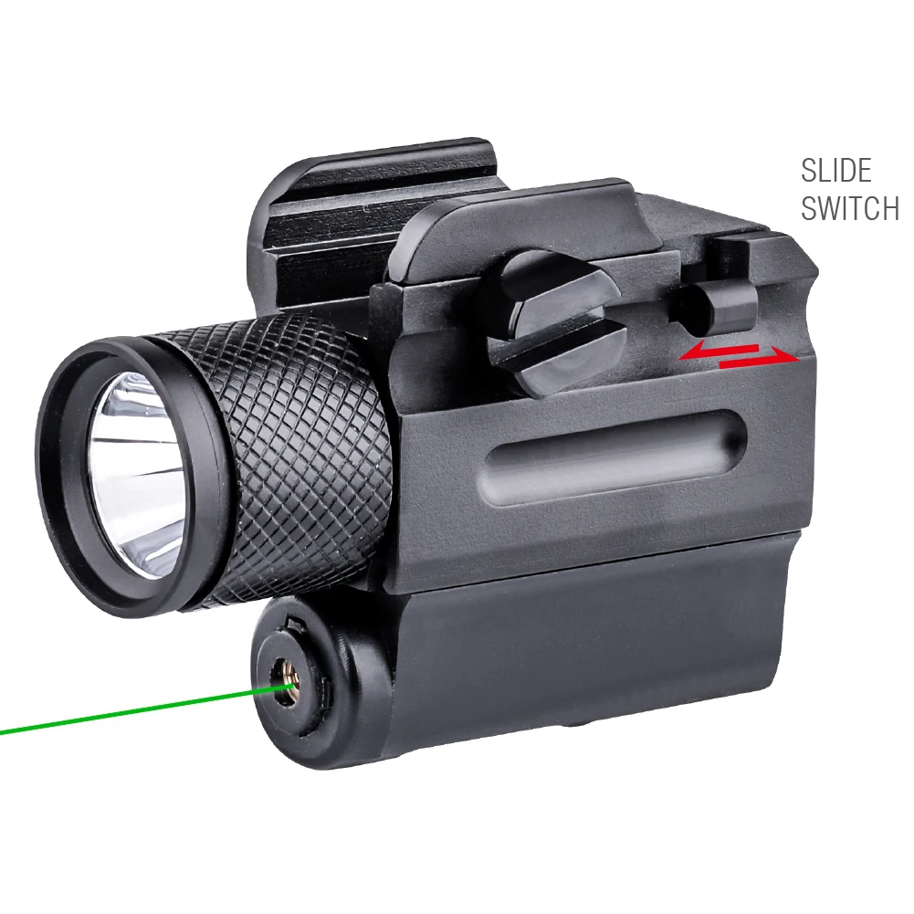 

Tactical Green Red Dot Laser Sight Tactical LED Flashlight 2in1 Combo Rifle Glock Hunting Accessories