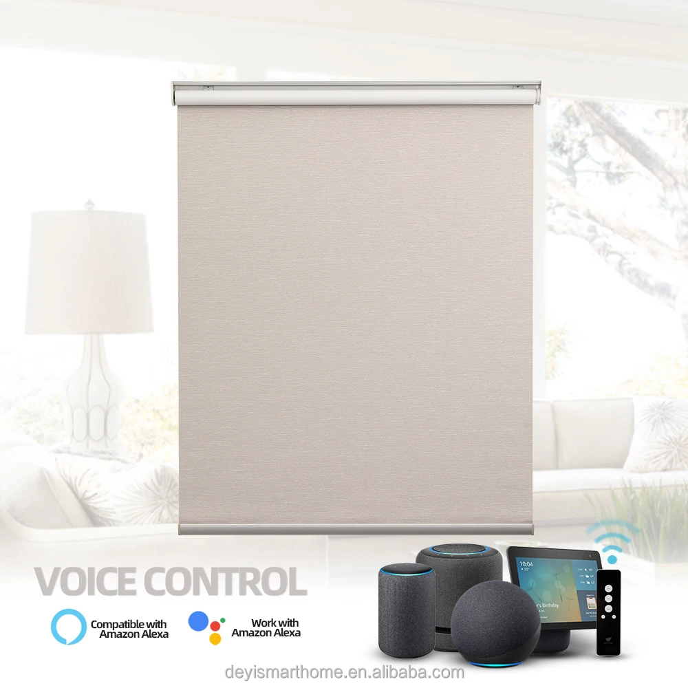 

Deyi Smart Motorised Blinds 100% Blackout Day Night Window Electric Motorized Blinds With Smart Google Home Alexa, Customized color