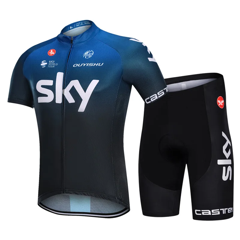 

Cycling Jersey Custom Pro Team Sport Clothes Summer Breathable Men Cycling Wear Bicycle Shirt Short Sleeve Suit, Optional