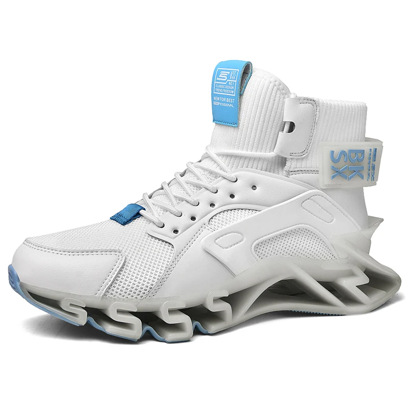 

New Fashion Mesh Cloth Casual Shoes Mens Athletic High Top Sneakers, Optional