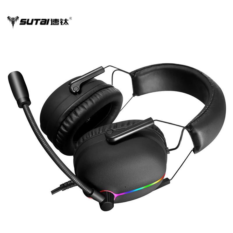 2019 new design  high quality gaming headset 3.5MM+USB jack replacement  wired RGB light gaming headphone for ps4