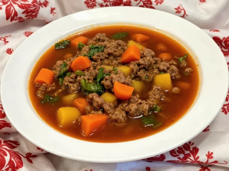 Perfect Ground Beef Vegetable Soup Recipe in 45 Minutes