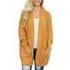 Wholesale long sleeve handmade knitted cable pattern oversize cardigan sweater with pockets