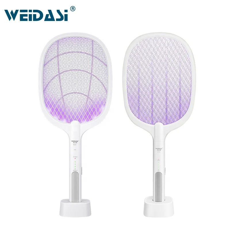 

Electric Fly Swatter Led Light Rechargeable Fly Mosquito Racket Killer Lamp, As picture or customized