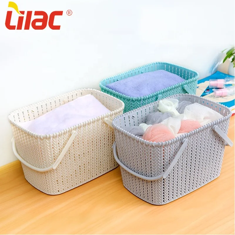 

Lilac Free Sample 7L Hot Sell Multifunctional Clothing Laundry Plastic Storage Basket, Blue, grey and white