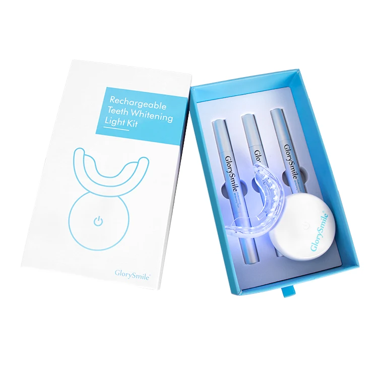 

New Arrivals 32 LED Wireless Rechargeable Led Boxed Custom Teeth Whitening Kit, Black / blue
