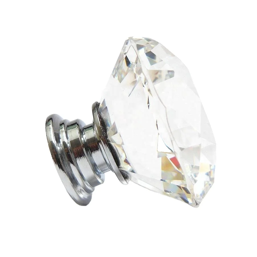 China Manufacturer Bulk Clearing Crystal Glass Knobs For