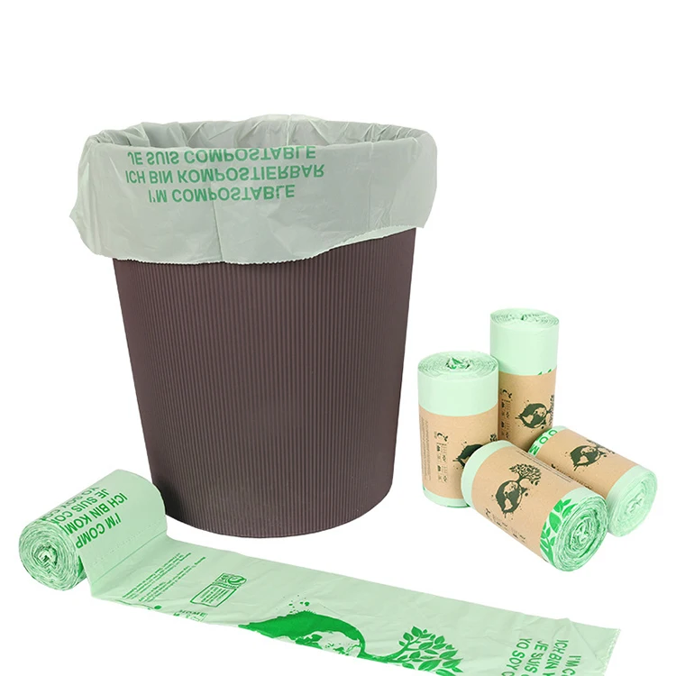 

Amazon biodegradable PLA corn starch garbage bag kitchen household compostable environmental protection garbage bag