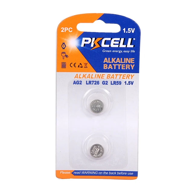 

Alkaline button cell battery 1.5v AG2 LR59 106 726 10B blister package dry cell