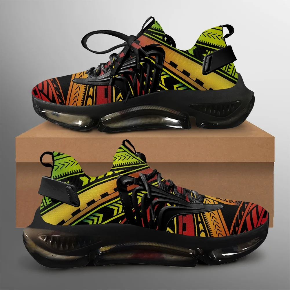 

Color Tribal Print of Hawaiian and Polynesia Pattern Shoes Men Casual 2021 Fashion Sneakers Lightweight Athletic Breathable Shoe, Customized color