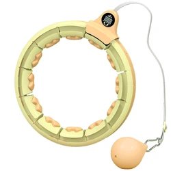 Fitness Massage LCD Countable Smart Weighted Exercise Hula Ring Hoops with Auto-Spinning Ball