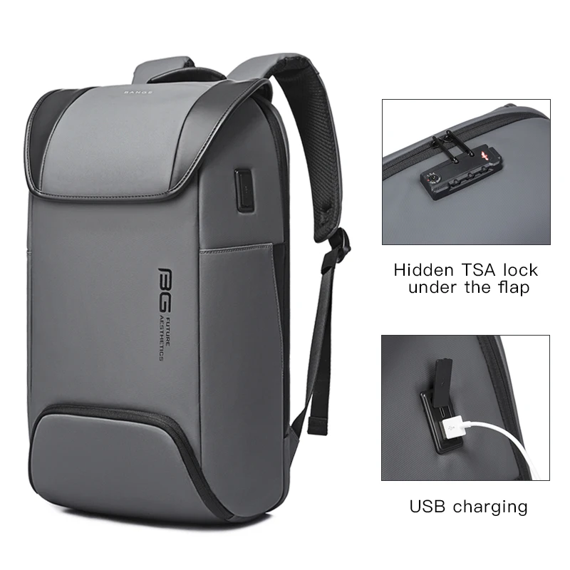 

bange new arrival factory wholesale waterproof smart anti theft custom men waterproof school laptop backpacks bag, Black,grey or any color you want