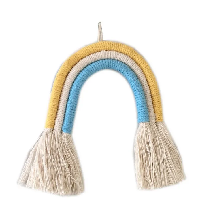 

Macrame Wall Hanging Kids Room Decor Rainbow Handmade Craft Christmas Birthday Gift For Nursery Bedroom