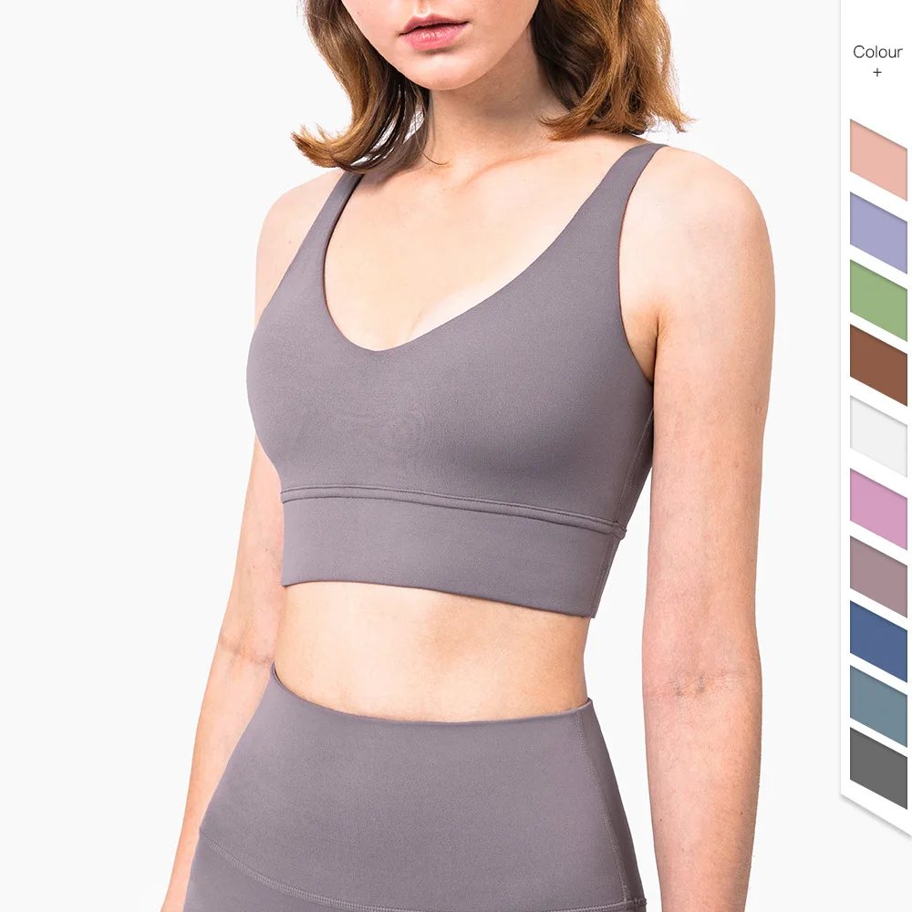 

Wholesale Women Sport Bra Fitness Nylon Spandex Yoga Bra 2021 Custom Sports Bra Workout