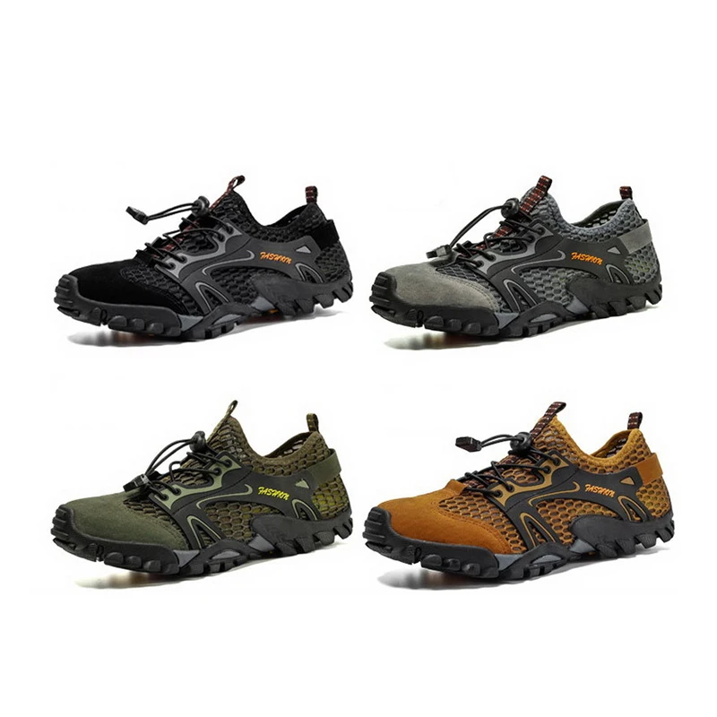 

New Breathable Hiking Shoes Outdoor Sport Men Shoes Lace-Up Mens Climbing Trekking Hunting Sneakers