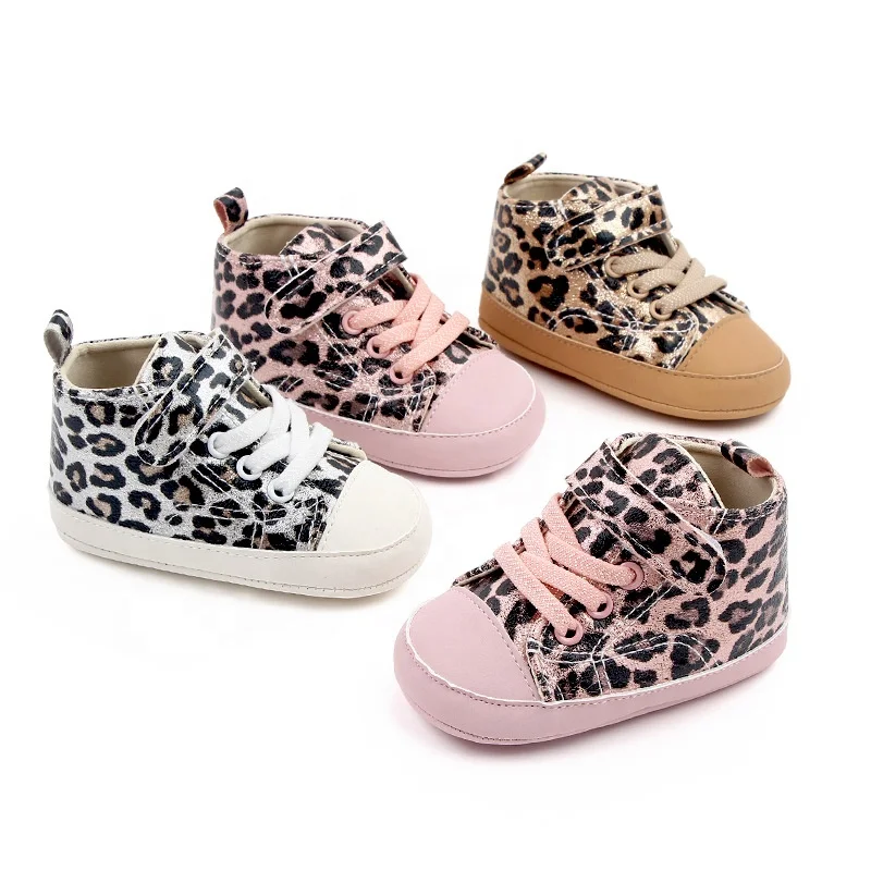 

Hot sell leopard design baby girls first walker soft leather baby casual shoes for 0-1 years, Pink/silver/gold