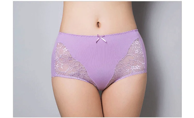 Wholesale Cotton Women Midrise Lace Soft Menstrual Period Stained Leak