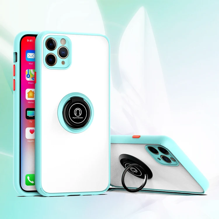 for REALME X50 5G Drop proof matte Magnet adsorption ring holder car phone case For REALME case
