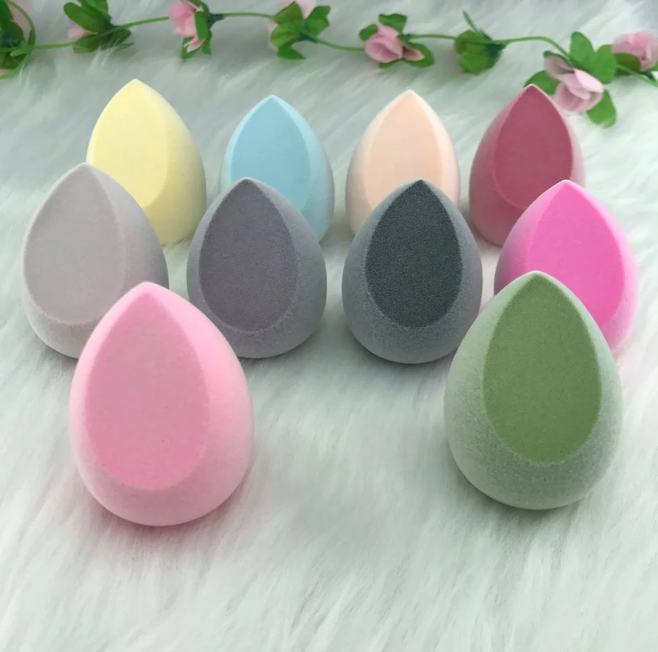 

best selling Latex Free softest hydrophilic beauty micro fiber velvet cosmetic puff makeup sponge blender, Customized color