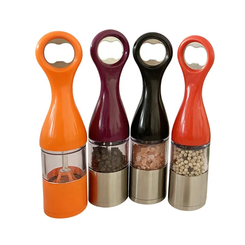 

Multi-function with corkscrew salt and pepper grinder wholesale salt pepper mill