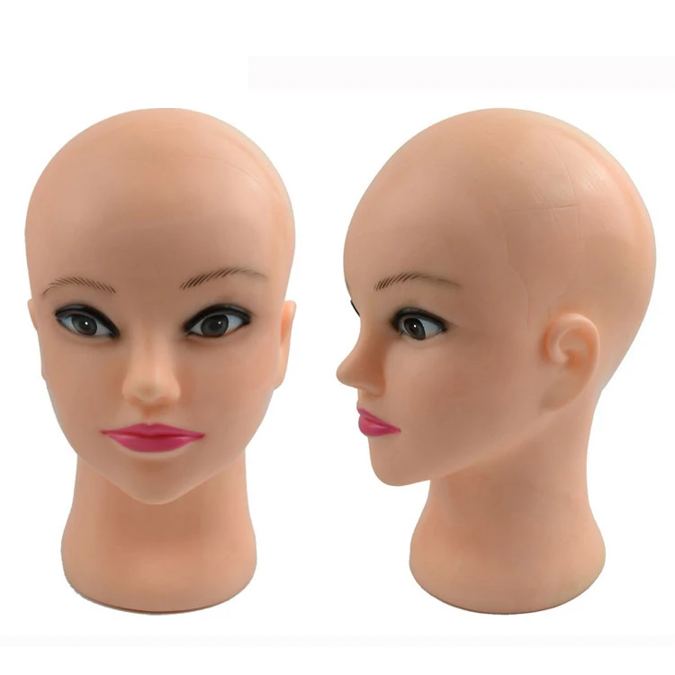 

SHI SHENG Hot Sale Cosmetology Manikin Head Female Dolls Makeup Practice Training Head Bald Mannequin Head Without Hair, Skin