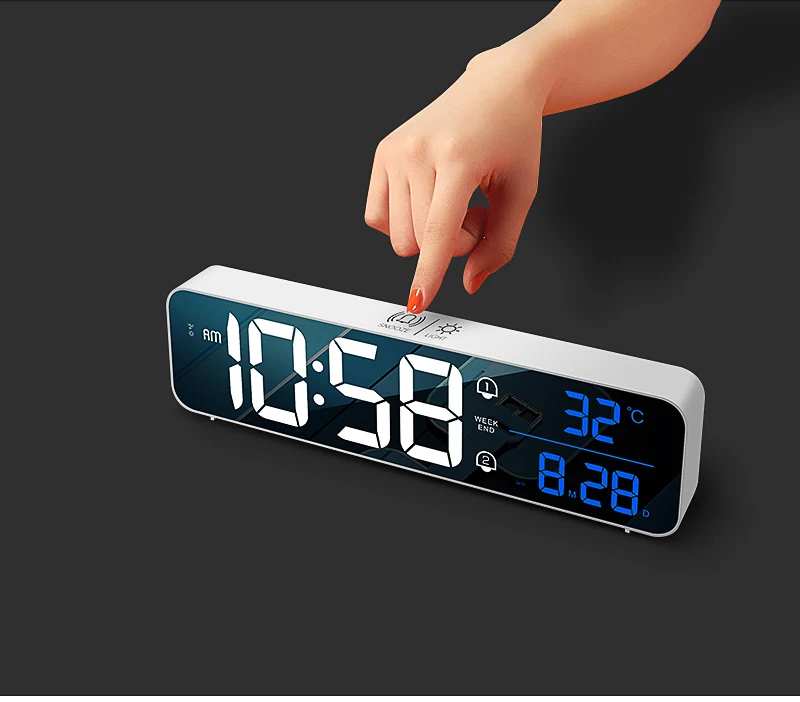 

Fullwill Intelligent Alarm Clock Sleep Amazon Hot Selling Children Alarm Square Table Clocks with Dual alarms