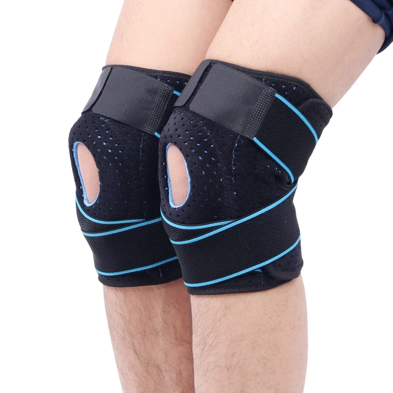 

Adjustable neoprene breathable unisex customized logo printing knee leg brace for sports, Black or customized color