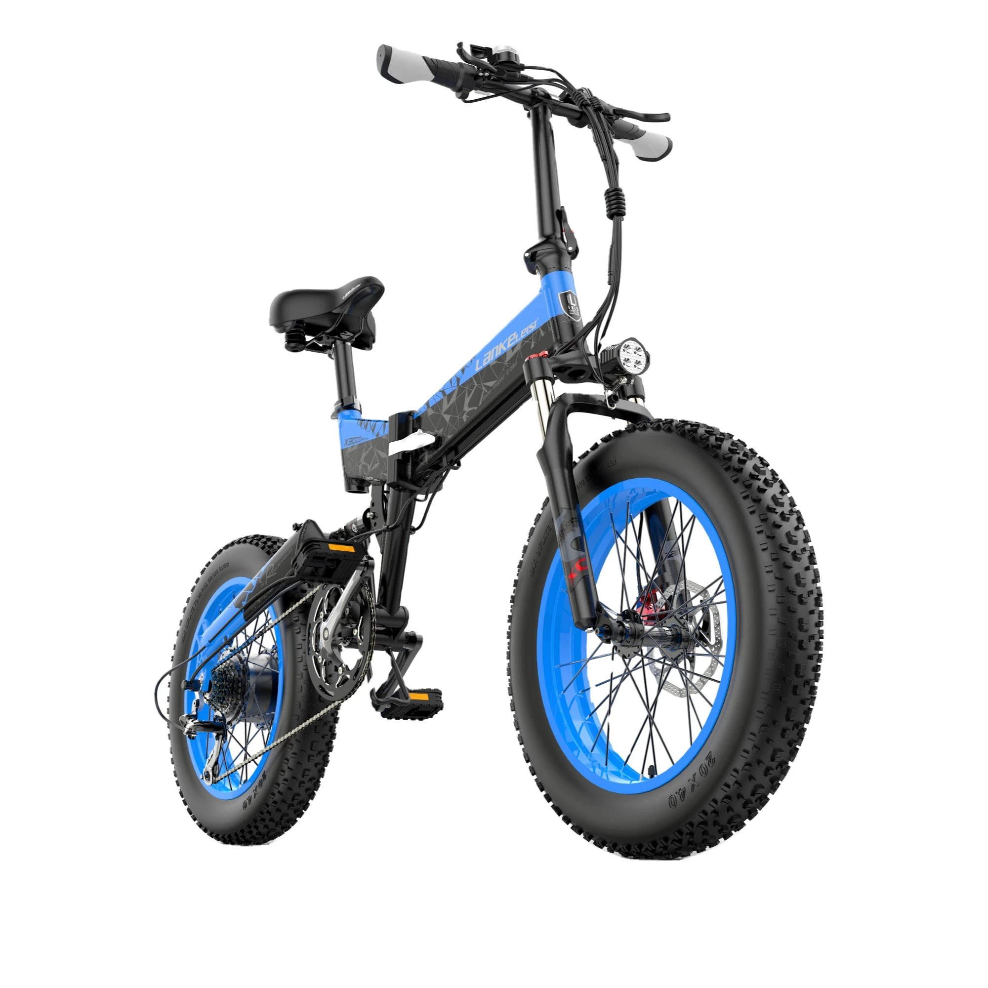 

X3000PLUS Brushless Motor 500W 1000W 48V 12.8ah Lithium Battery 20 Inch Folding Electric Bike Adult