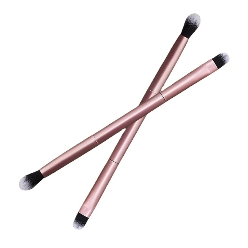 

Custom Logo Multi-functional Doubled Ended Eyeshadow Makeup Cosmetic Brush Tool Champagne Gold Eye Shadow Makeup Brush