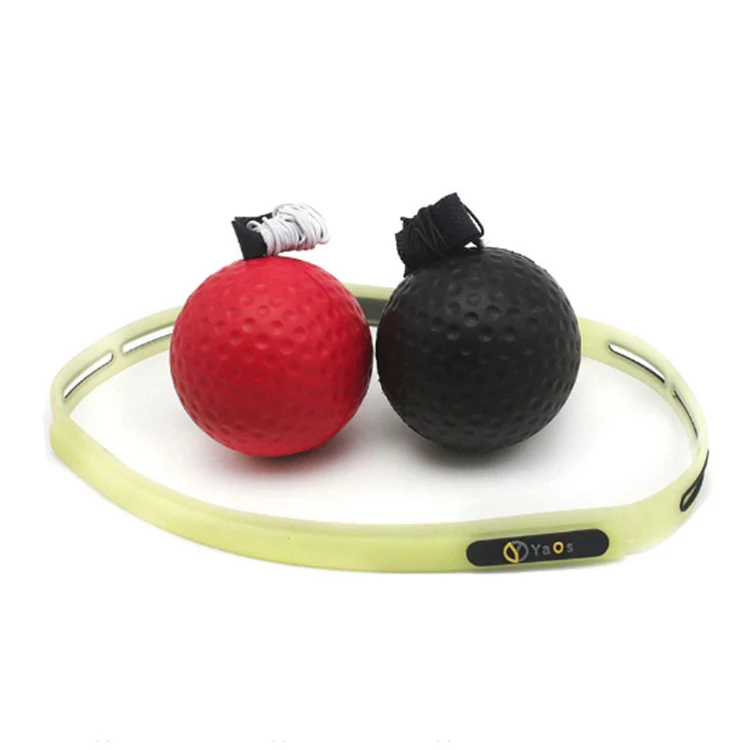 

Amazon hot sale Adjustable Boxing Training Reflex Ball headband punching speed boxing reflex ball, Black/red