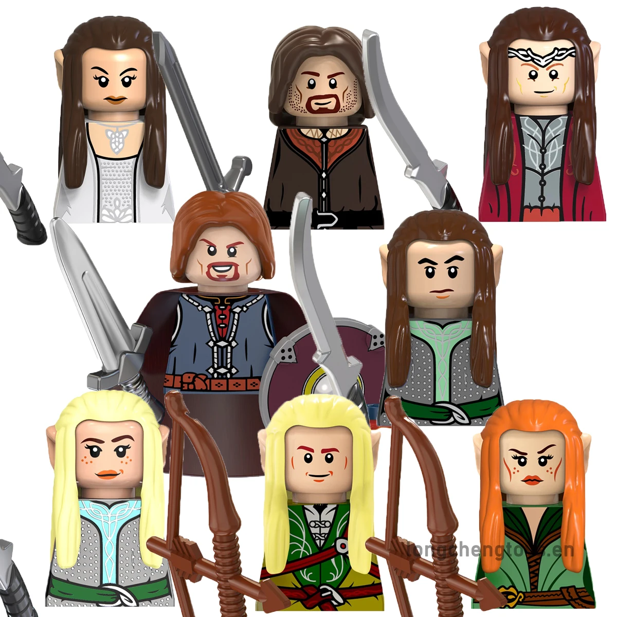 

Movie Series Aragorn Arwen Undomiel Elrond Boromir Elves Legolas Tauriel Mini Building Blocks Figures Children Toys TV6403