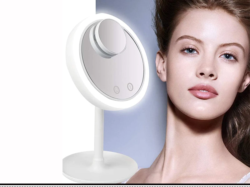 New Magnifying Cooling Fan Led Makeup Vanity Mirror With Fan Buy