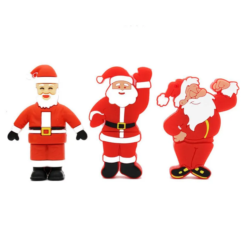 

JASTER plastic cartoon Santa Claus pendrive 4GB 8GB 16GB 32GB 64GB 128GB usb2.0 pen drive Christmas gifts usb flash drives