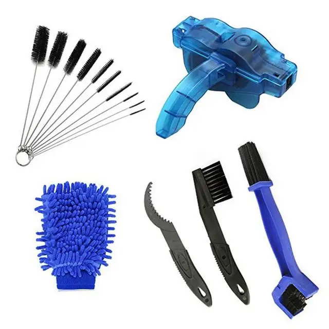 

Motorcycle Chain Cleaner Plastic Bike Bicycle Moto Brush Cycling Clean Chain Cleaner Outdoor Scrubber Tool for Road MTB, Blue