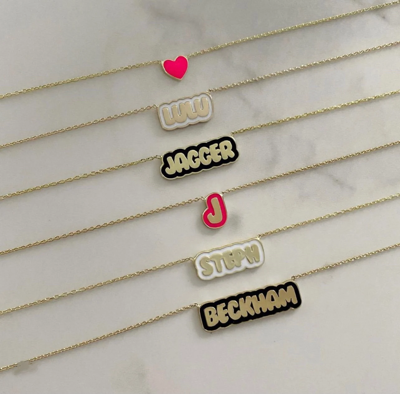 

New fashion custom personalized Name Jewelry Custom 18k Gold Plated Name Necklace For Women Girls, Picture