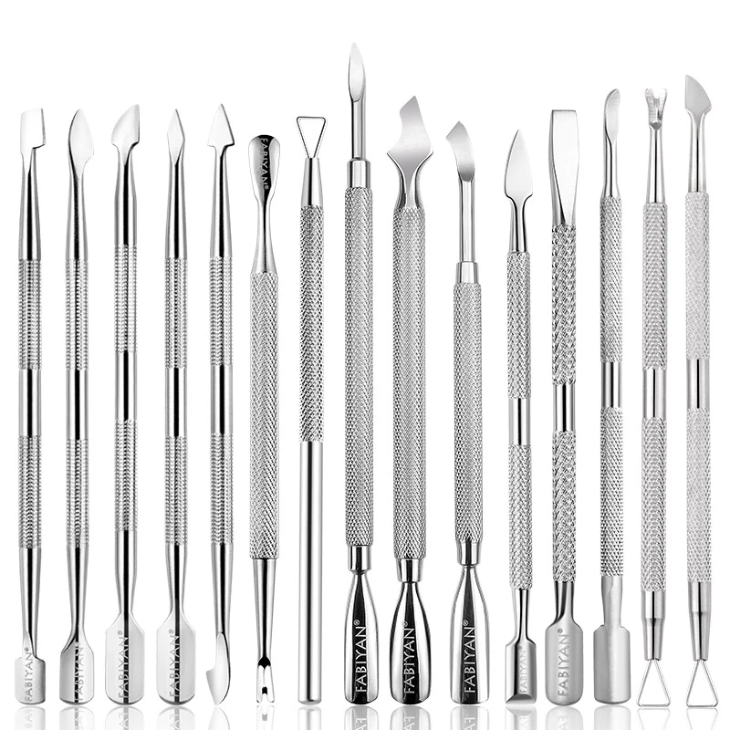 

Trimmer Metal Double Sided Finger Dead Skin Push Nail Art Manicure Pedicure Tool Stainless Steel Cuticle Pusher Remover Spoon, Picture