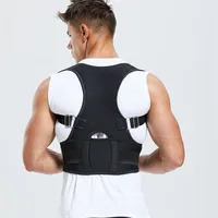 

OEM Unisex Back Support Elastic Brace Adjustable Full/Upper Neoprene Vest Back Straighten Posture Corrector with pads