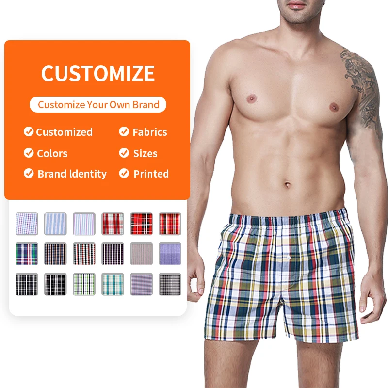 

Enerup OEM/ODM Multiple Styles Plaid Loose Celana Dalam Pria Mens Underwear Boxer Shorts Mens Underwear Mens Briefs & Boxers